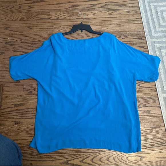 Nina Leonard Vibrant Blue Women's Blouse - Picture 3 of 6